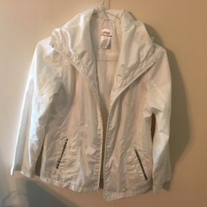White Windbreaker with Hood by Danskin M 8/10